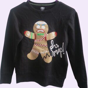 Athletic Works kids oh, snap! gingerbread long sleeve shirt in black, brown L